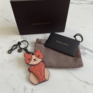 Bottega Veneta Coral Cat Key Holder